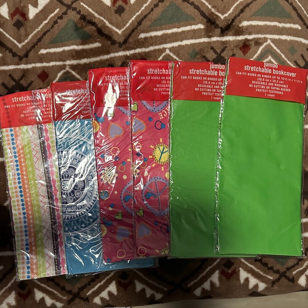 Jumbo Stretchable Bookcover - 6 pair